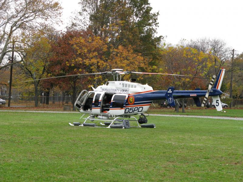 NCPD Helicopter Lands in Merrick